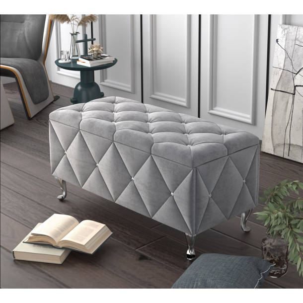 Andover Mills™ Friesen Upholstered Flip Top Storage Bench & Reviews